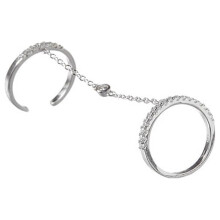 Sterling Silver Micropave Cable Ring