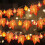 ZOELNIC Halloween maple leaf string lights 20LED orange 8