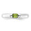 Sterling Silver Lime Green Oval CZ Ring QR4353 4