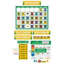 Eureka Crayola Colores y Formas Calendario Aula Set de 28 Piezas