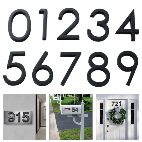 Modern 3D House Numbers Rust-Proof 5 pcs 1