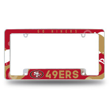 Rico Industries NFL San Francisco 49ers Golf 12" x 6" Chroom Auto Nummerplaat Frame
