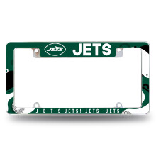 Rico Industries NFL New York Jets Wave 12" x 6" Chrome Auto Nummerplaat Frame