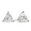 Crystal trillion cut sterling silver stud earrings 1