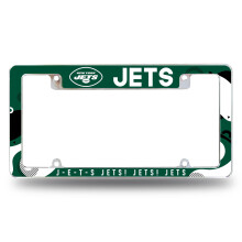 Rico Industries NFL New York Jets Wave 12" x 6" Chrome Auto Kentekenplaat Frame