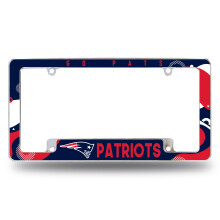 Rico Industries NFL New England Patriots 12" x 6" Chroom Autolabel Frame voor Auto/Truck/SUV