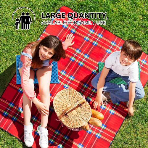Camping Foam Pad Foldable Waterproof EVA Sit Mat 12 Pcs 2