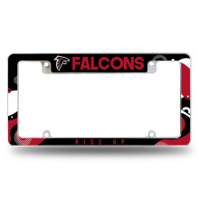 Rico Industries NFL Atlanta Falcons Wave 12" x 6" Chrome Autolabel Frame voor Auto/Vrachtwagen/SUV