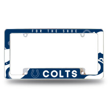 Rico Industries NFL Voetbal Indianapolis Colts Wave 12" x 6" Chrome Autolijst Frame