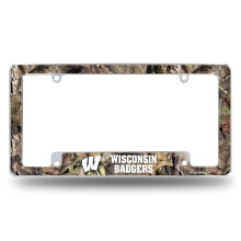 Rico Industries NCAA Wisconsin Badgers 12" x 6" Chrome Auto Kentekenplaat Frame