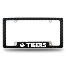 Rico Industries NCAA Clemson Tigers Carbon Fiber 12" x 6" Chroom Autolicenseplaat Frame