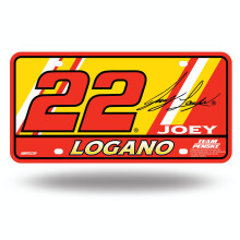 Rico Industries NASCAR Racing Joey Logano Metalen Auto Tag 6" x 12" - Perfect voor Auto/SUV