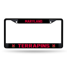 Rico Industries NCAA Maryland Terrapins Zwart Chroom Nummerplaat Frame 12" x 6" Auto Accessoire