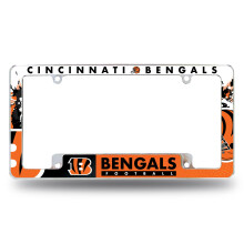 Rico Industries NFL Cincinnati Bengals 12" x 6" Chrome Auto Kentekenplaat Frame
