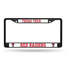 Rico Industries NCAA Texas Tech Red Raiders Chroom Kentekenplaathouder, Zwart