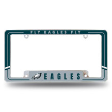 Rico Industries NFL Voetbal Philadelphia Eagles Twee-Kleur 12" x 6" Chrome Autokentekenplaat Frame