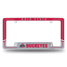 Rico Industries NCAA Ohio State Buckeyes 12" x 6" Chrome Auto Kentekenplaat Frame