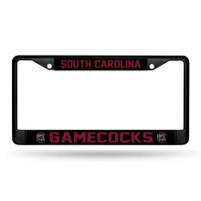 Rico Industries NCAA South Carolina Gamecocks Zwarte Chroom Nummerplaat Frame 12" x 6" Auto Accessoire