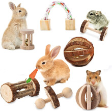 Yirtree wooden chew toys for guinea pigs rabbits