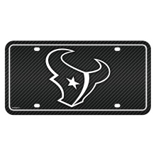 Rico Industries NFL Houston Texans Carbon Fiber Metalen Tag 8.5" x 11" - Perfect voor Auto/Truck/SUV