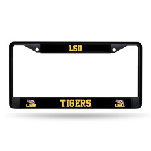 Rico Industries NCAA LSU Tigers Zwart Kentekenplaat Frame 12" x 6" Zwart Chroom