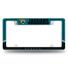 Rico Industries NFL Voetbal Jacksonville Jaguars Twee-Tonig 12" x 6" Chrome Kentekenplaat Frame