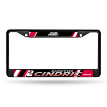 Rico Industries NASCAR Racing Austin Cindric Zwart Chroom Kentekenhouder 12" x 6" Auto Accessoire