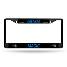 Rico Industries NBA Basketball Orlando Magic Zwart Chroom Frame met Decals 12" x 6" Auto Accessoire