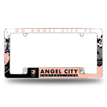 Rico Industries NWSL Angel City FC 12" x 6" Chroom Auto Kentekenplaat Frame voor Auto/Vrachtwagen/SUV