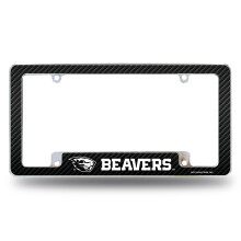 Rico Industries NCAA Oregon State Beavers Carbon Fiber 12" x 6" Chrome Kentekenplaat Frame