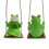 Frog Hanging Swing Planter Green 1 Pack 1