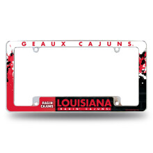 Rico Industries NCAA Louisiana-Lafayette Ragin Cajuns 12" x 6" Chrome Auto Kentekenplaathouder