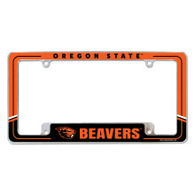 Rico Industries NCAA Oregon State Beavers Two-Tone 12" x 6" Chrome Autolabel Frame