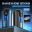 Men's portable beard trimmer with floating heads and 4