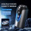 Men's portable beard trimmer with floating heads and 5