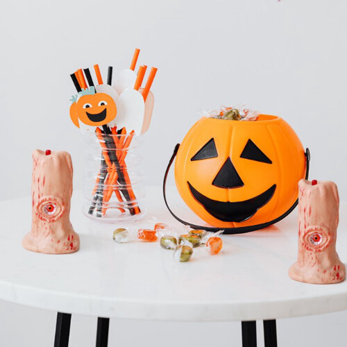Halloween ghost night light waterproof dimmable candle set 2
