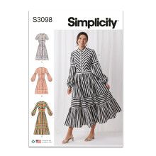 Simplicity SS3098H5 Dames' Knopen-Voorkleed Naai Patroon, Ontwerpcode S3098, Maten 6-8-10-12-14