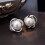 Orecchini a clip da donna con perle e strass trasparenti 4