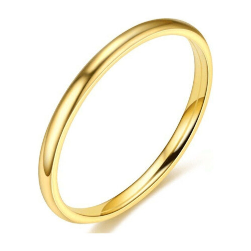Ycandiee titanium stackable ring 2mm comfort fit