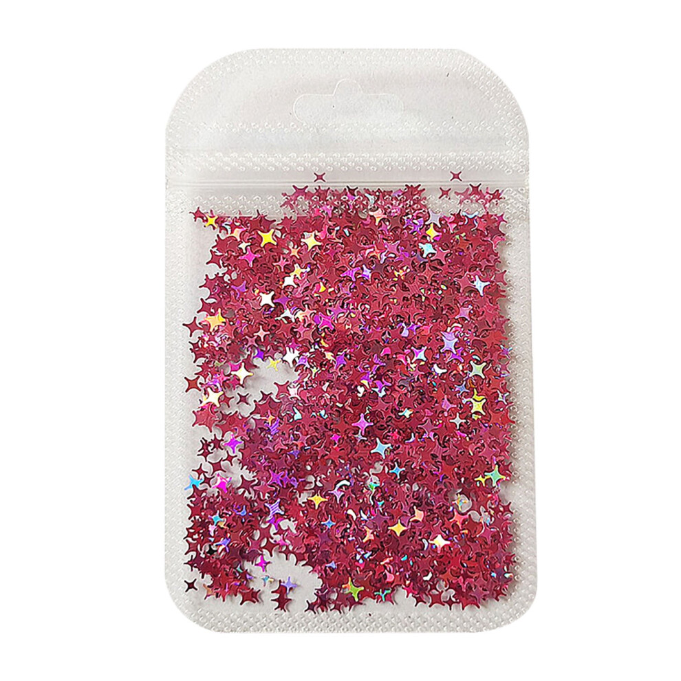 3D star nail glitter holographic sequins