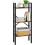 Ladder Shelf Metal Frame Rustic Brown 3 Tier 1