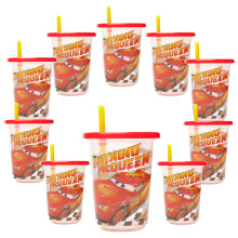 Die ersten Jahre Cars Take & Toss Trinkbecher für Kleinkinder - Auslaufsichere Becher mit Deckeln - Cars Partybedarf - 1