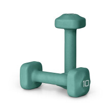 Par de Mancuernas de Neopreno de 10 lb para Entrenamientos en Casa - Diseño Antideslizante - Teal