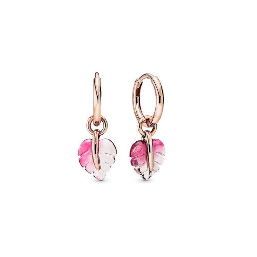 925 Silver Rose Gold Daisy Fan Stud Earrings 1