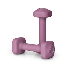 Par de Mancuernas de Neopreno de 10 lb para Entrenamientos en Casa - Diseño Antideslizante - Púrpura