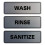 All Quality Standard WASH RINSE SANITIZE Schild Set 3 Stück - Spüle Hygiene 1