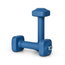 Par de Mancuernas de Neopreno de 10 lb para Entrenamientos en Casa - Diseño Antideslizante - Azul