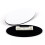 Oval Name Badge Blanks with Pin - 10 Pack (White) 1