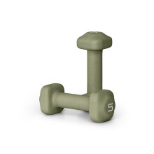 Par de mancuernas de neopreno de 5 lb Tone Fitness para entrenamientos en casa - Diseño antideslizante - Verde