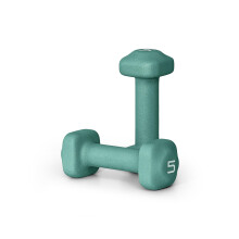 Par de mancuernas de neopreno de 5 lb para ejercicios en casa - Diseño antideslizante - Teal